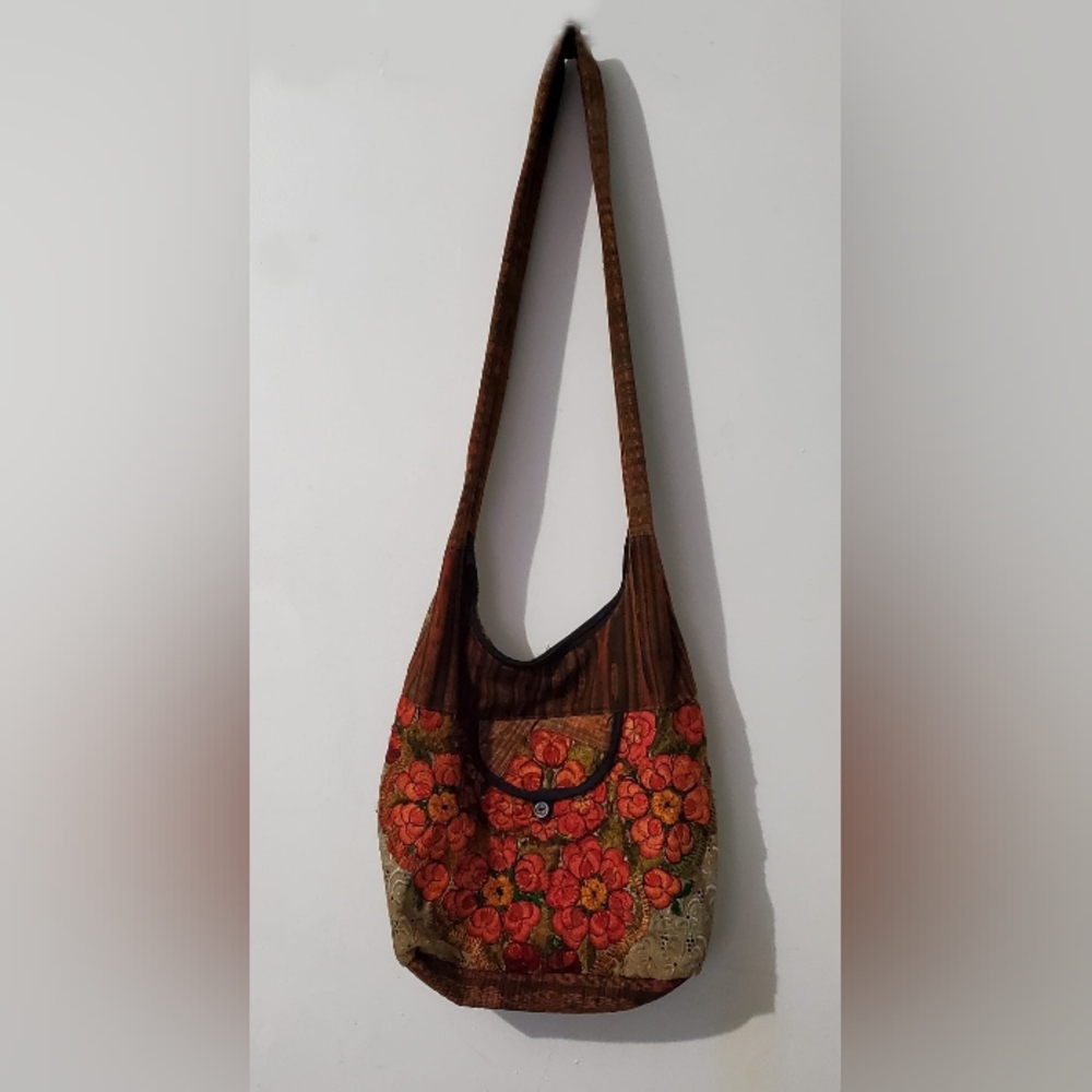 Women's Floral Shoulder Bag. Handcrafted By Artisans Of Chiapas, Mexico. NWOT